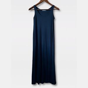 Alembika Essential Navy Jersey Sleeveless Midi Tank Slip Dress Size 0 (US 4 - 6)